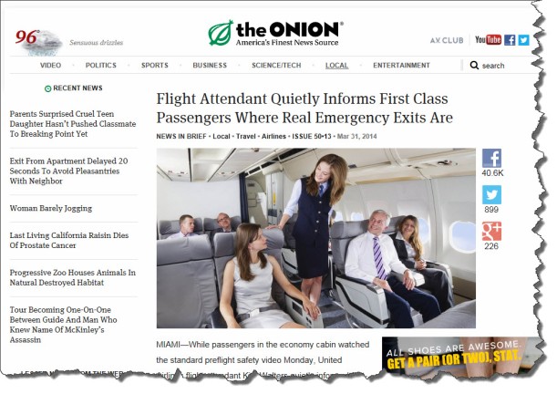 Screenshot of The Onion article mentioned in this post