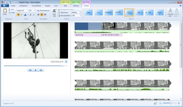 Windows Live Movie Maker  screenshot